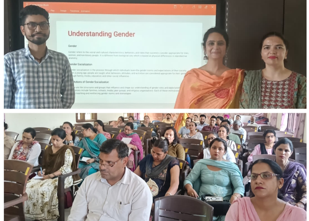 डाइट होशियारपुर ने लिंग संवेदीकरण कार्यक्रम के तहत जिला स्तरीय लिंग चैंपियन के लिए प्रशिक्षण सत्र का सफलतापूर्वक आयोजन किया